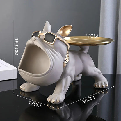 Home Decor Bulldog Figurine Dog Statue Storage Box Animal Ornament Resin Craft Art Sculpture Figurine Home Puppy Sculpture