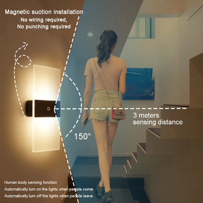 Touch Motion Sensor LED Wall Light