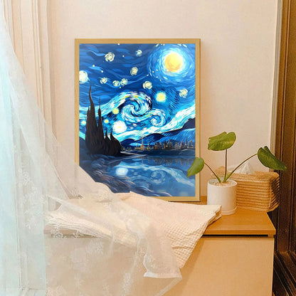 Van Gogh Art Anime LED Light Painting Room Decor,Wireless Charging Mood Light,USB Lamp Wall Decororation,Night Light Home Gift